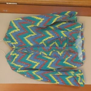 Bonjour Tie Dye 1990’s Half Button Hoodie Size Medium